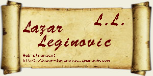 Lazar Leginović vizit kartica